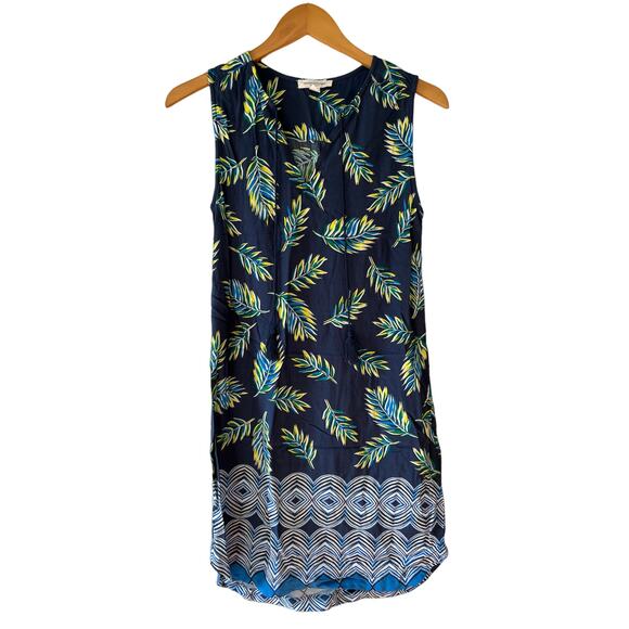 Beachlunchlounge Botanical Print sleeveless Dress XS - Picture 1 of 5